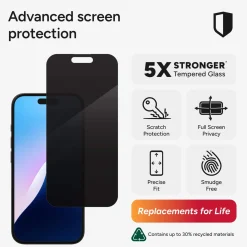 InvisibleShield Glass Elite 4-Way Privacy Screen Protector Hot