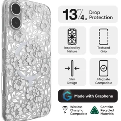 ZAGG Milan Snap for MagSafe Flower Cell Phone Case Hot