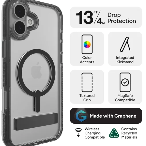 ZAGG Santa Cruz Snap for MagSafe Cell Phone Case with Stand Best